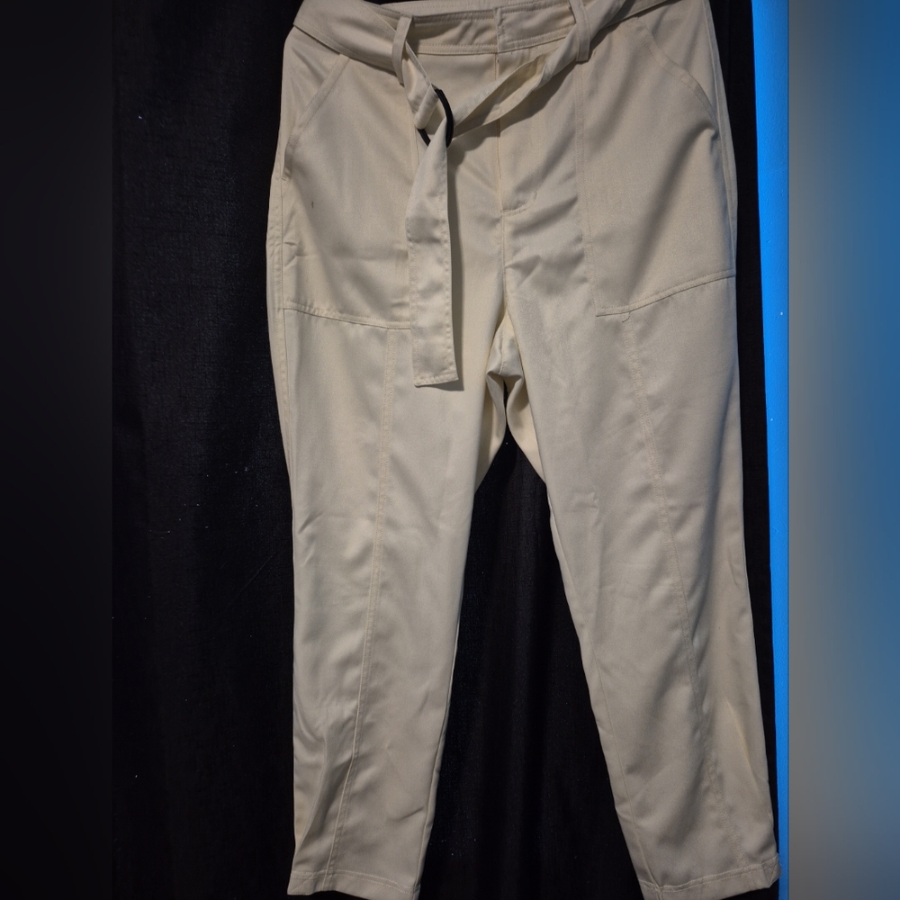Beige Casual Pants